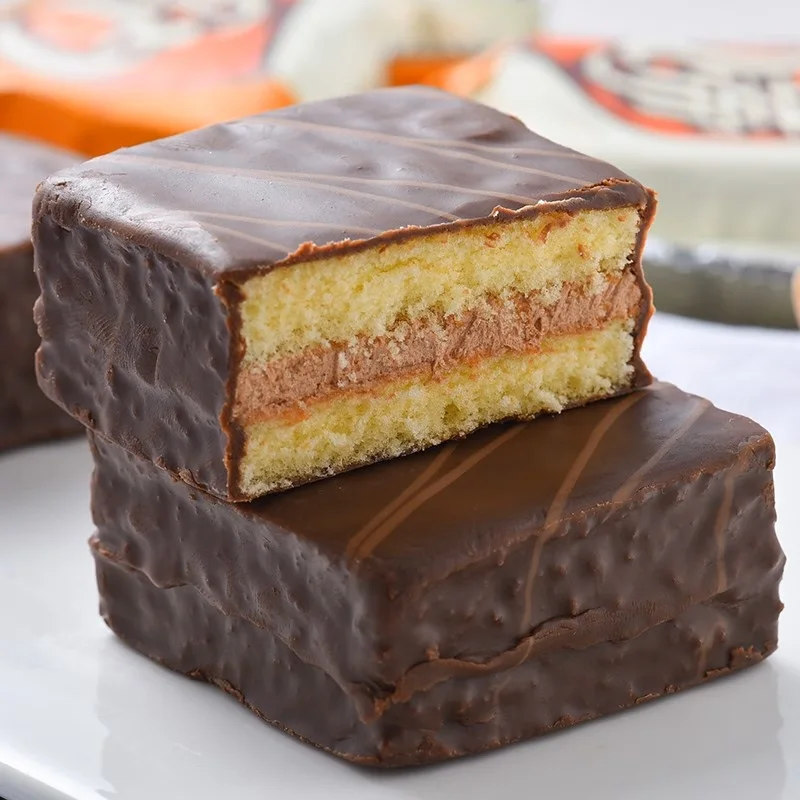 Chocolate Coated Cake Exotic Snacks Hazelnut chocolate flavor cake Cute Chocolate cake 6packs 168g