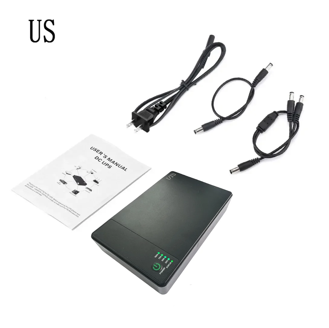 5V 9V 12V POE 15V 24V Smart Mini DC UPS 18W 10400mah WIFI Router Modem DC UPS for Networking