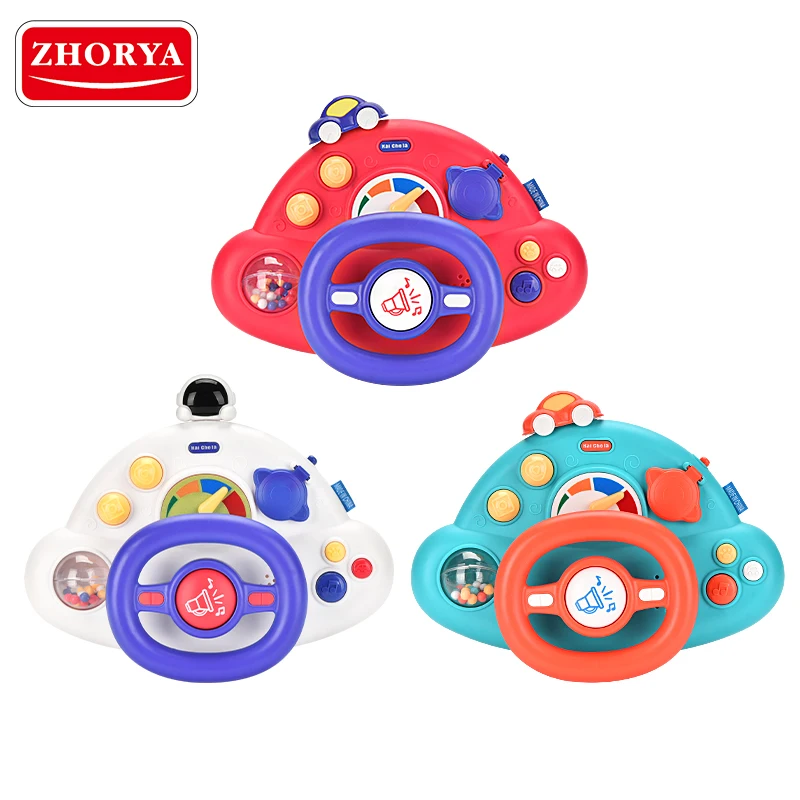 Zhorya Simulated Driving Game Multi-functional musical Steering Wheel Toy For kids