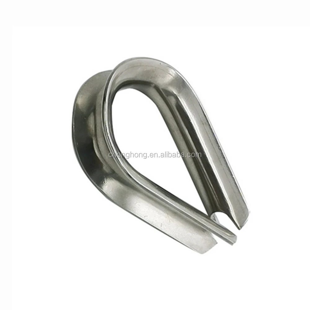 High Precision Custom Cable Thimble AISI304/316 Stainless Steel Wire Rope Thimble