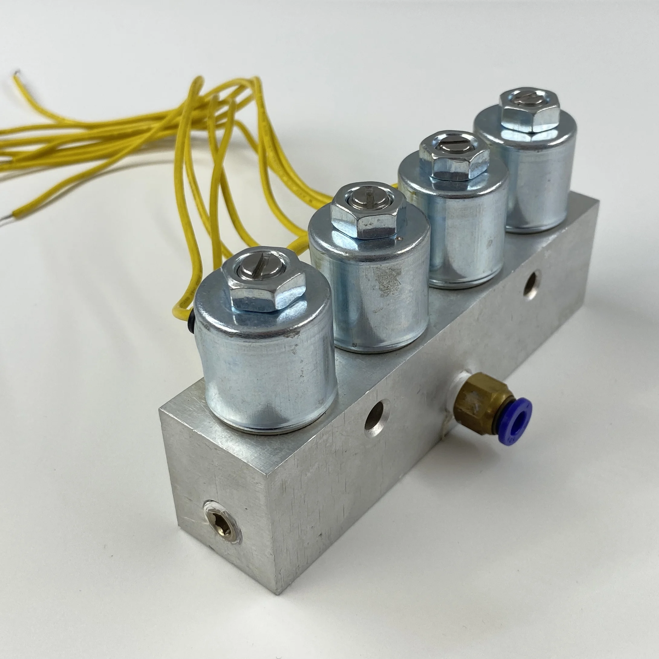 XLJ 4 station  Brass manifold solenoid mute water valve  24V magnetic valve