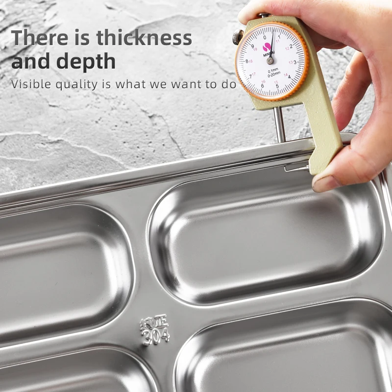 Yuedisi Wholesale 5 Compartment Tray Divided Fast Food Tray Dinner Plate With Lid For Restaurant Hotel