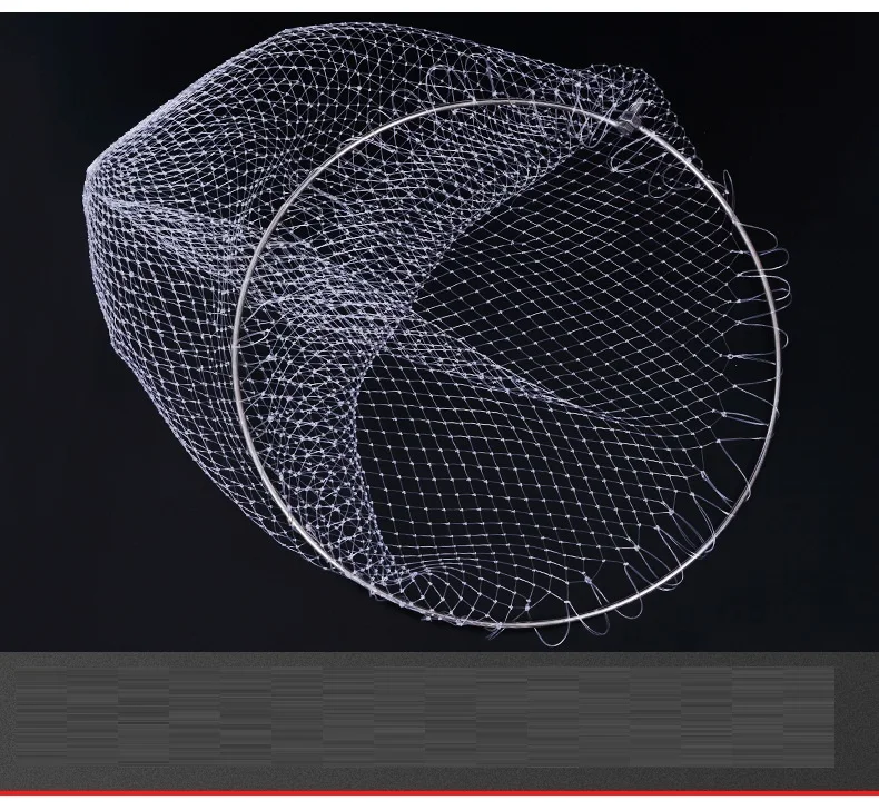 Round Frame Hand Made  Fishing Mesh Net Fish Catching Releasing Landing Net Head