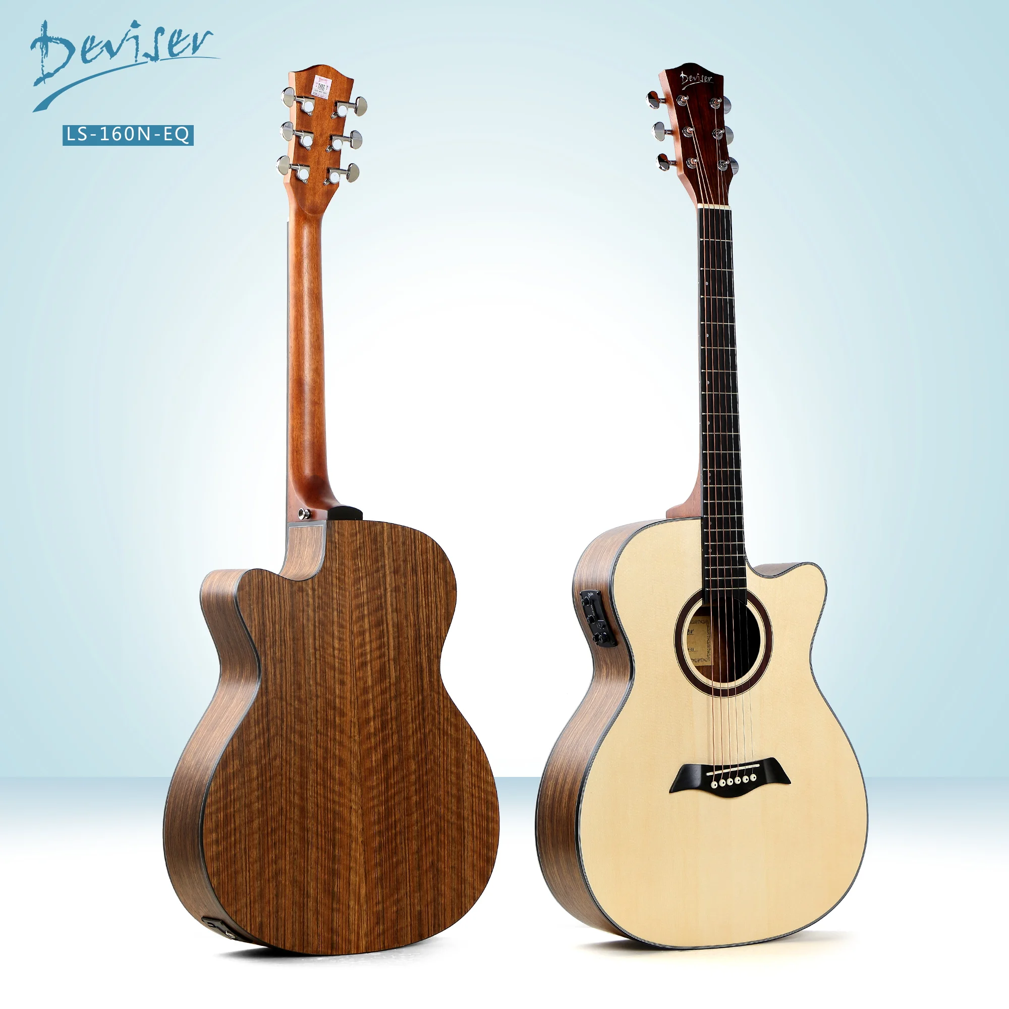Новое поступление hickory обратно все твердых акустическая изготовленный на заказ гитара с эквалайзером оптовая цена по прейскуранту завода минимальный заказ клиента LS-160N-EQ