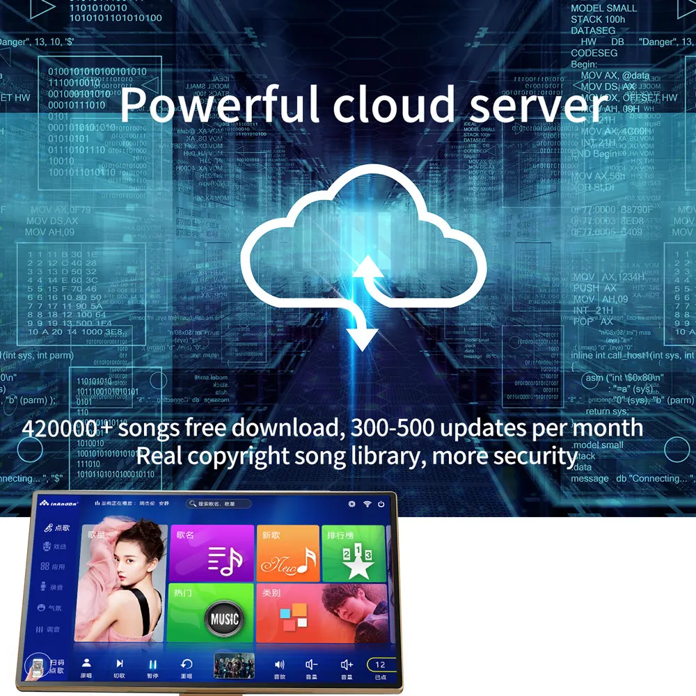 Karaoke Player Touch Screen 6TB  with Wireless Microphone Professional KTV Karaoke Machine Juke Box Karaoke Machine System