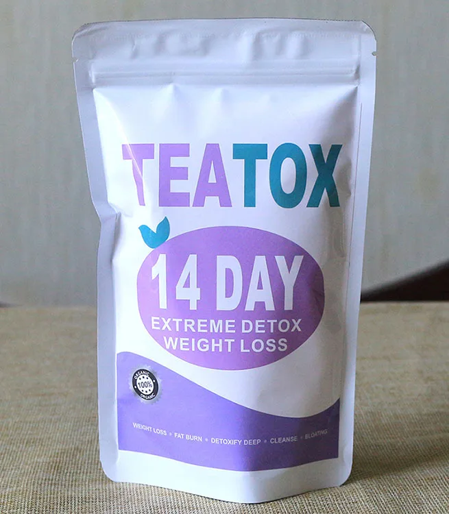 winstown 14 day slimming detox tea Chamomile Jiaogulan Hawthorn Fruit Ginseng 14 days tea in purple bag