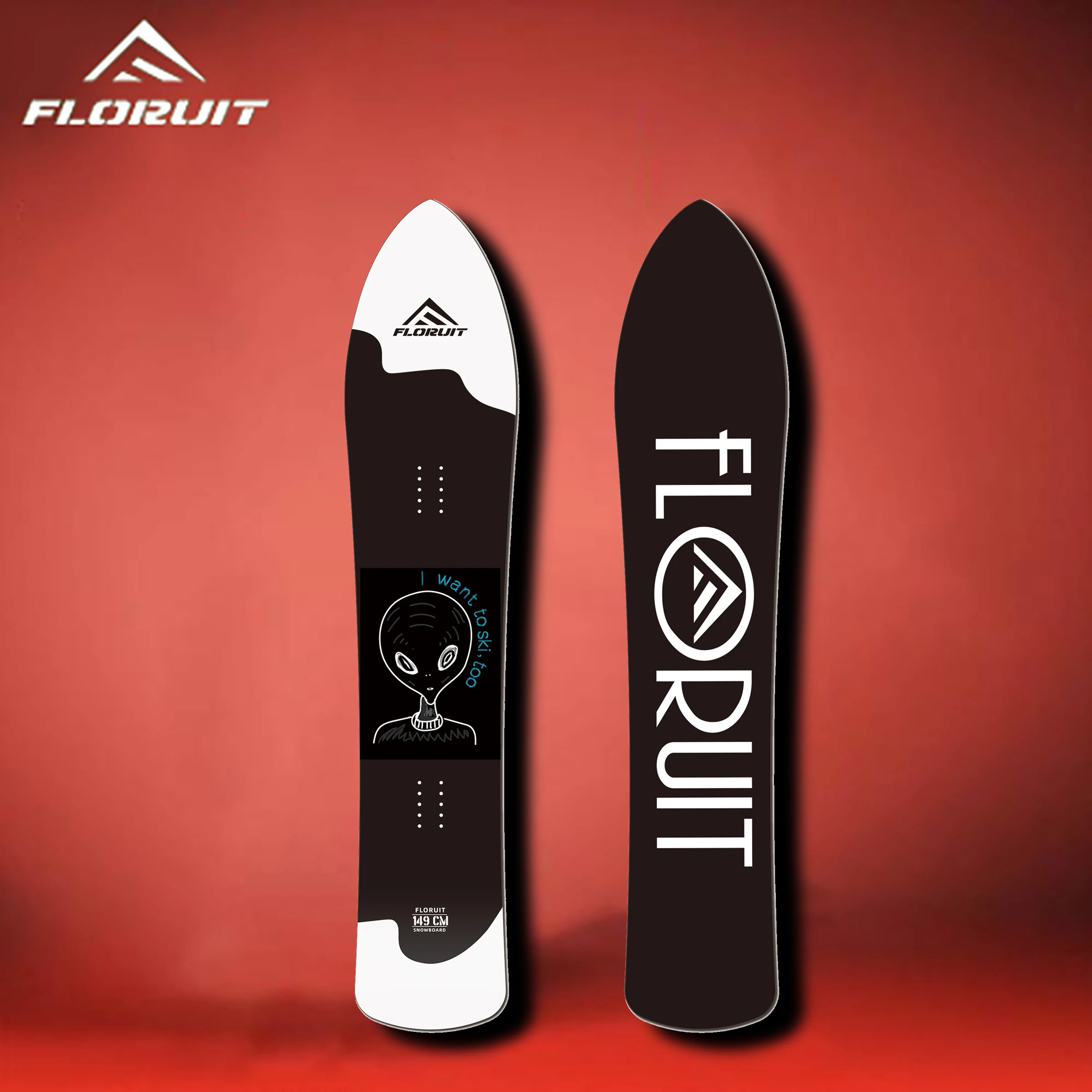 FLORUIT Flexible Tip Shape Snowboards High Quality Adult Skis Dovetail Snowboard