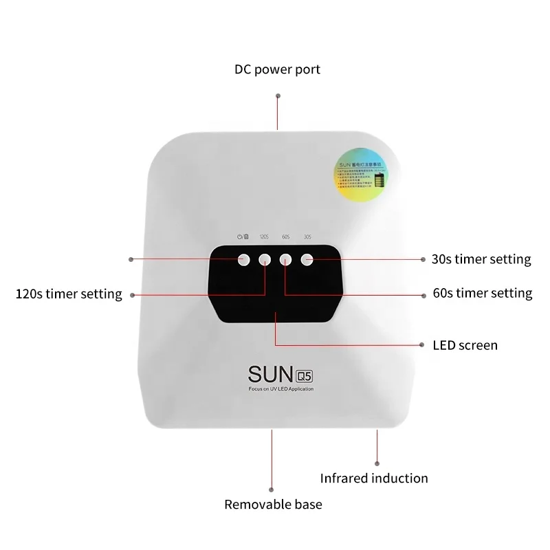 High Quality Nails Lamps 48W High Power 30 Lamp Beads Intelligent Induction 3 Timer Setting UV LED Nail Lamp Cordless