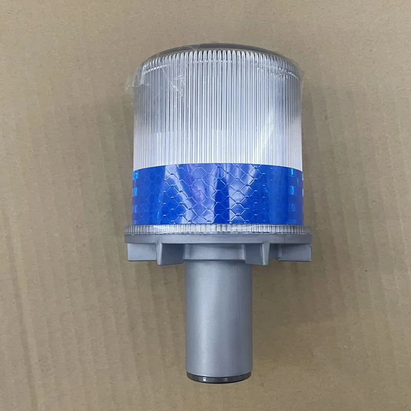 Blue solar led traffic cone blinker warning light