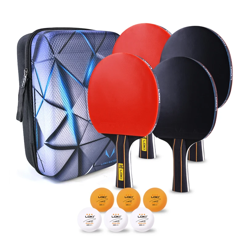 LOKI Ping Pong upgrade professional table tennis set with table tennis racket case hard (1600448155559)