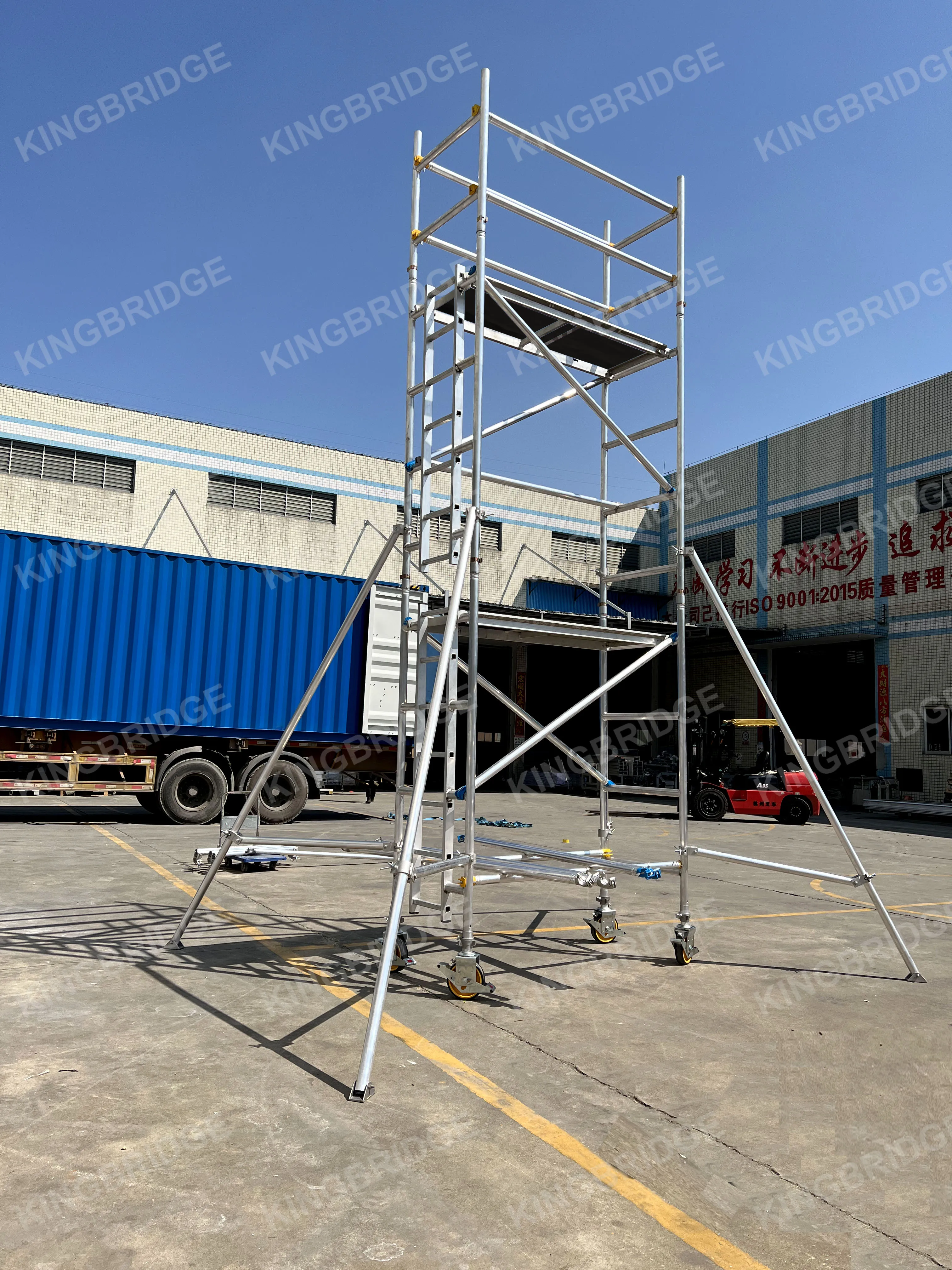 Andamio алюминиевая Строительная система доска для строительных лесов с регулируемым колесом лестничная платформа переносная башня