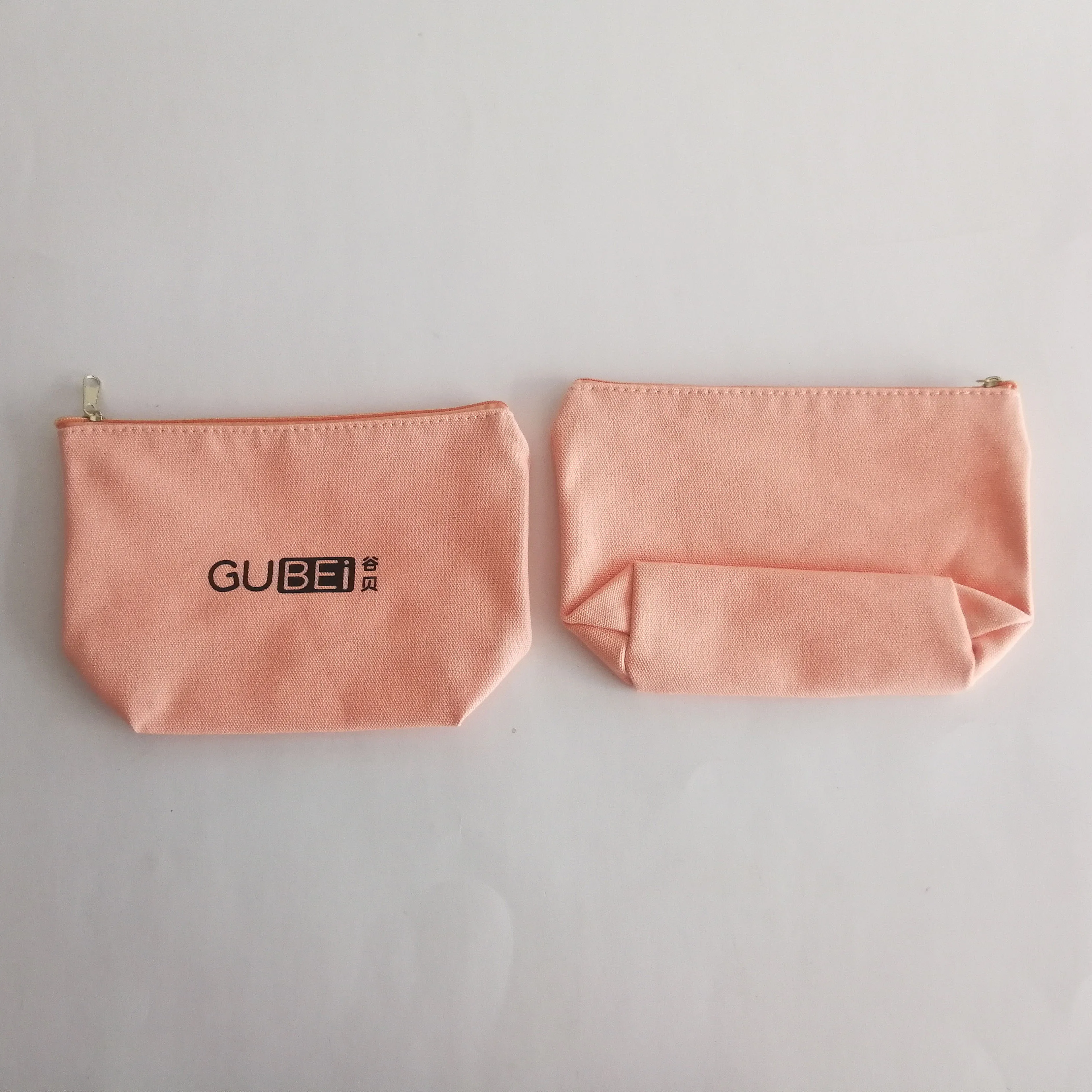 Promotion fashion custom mini small reusable cute cotton canvas bag coin wallet pencil makeup cosmetic pouch with zipper
