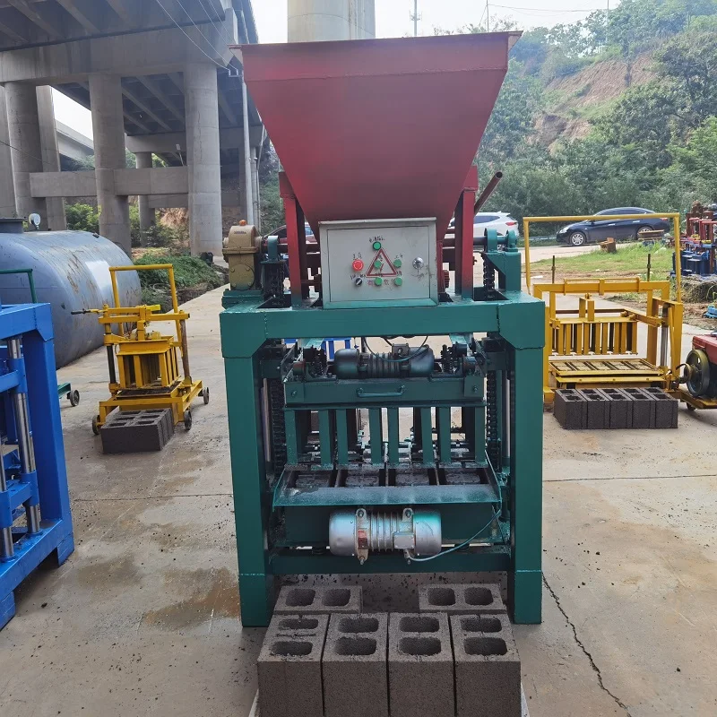 philippines hot sell small mobile manual concrete hollow brick making machinery
