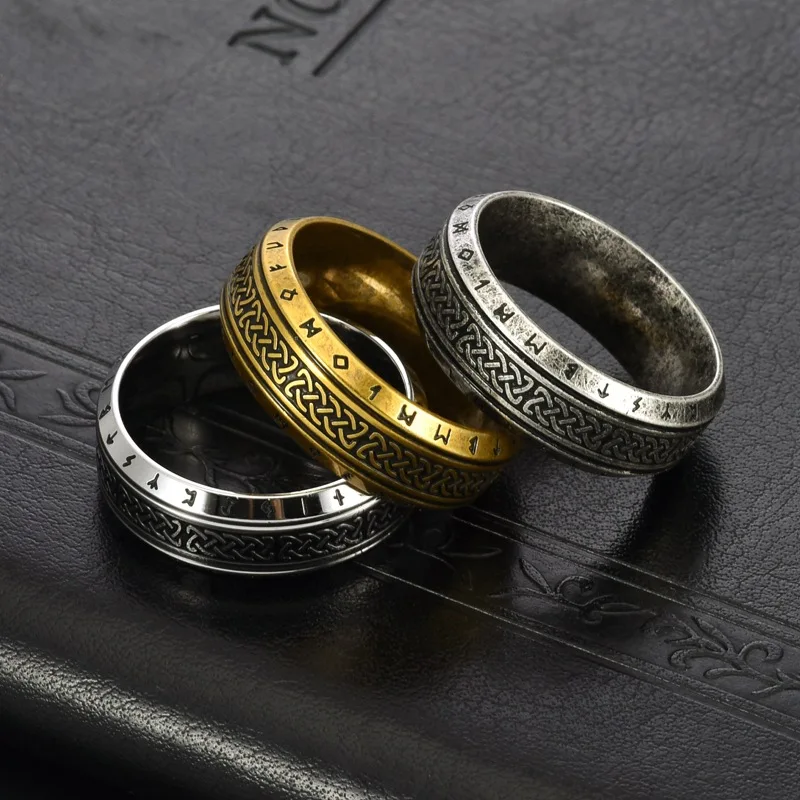 Custom Waterproof Viking Forged Men 316l Jewelry Star Ring Gold Fashion Rings For Men Stainless Steel Wedding
