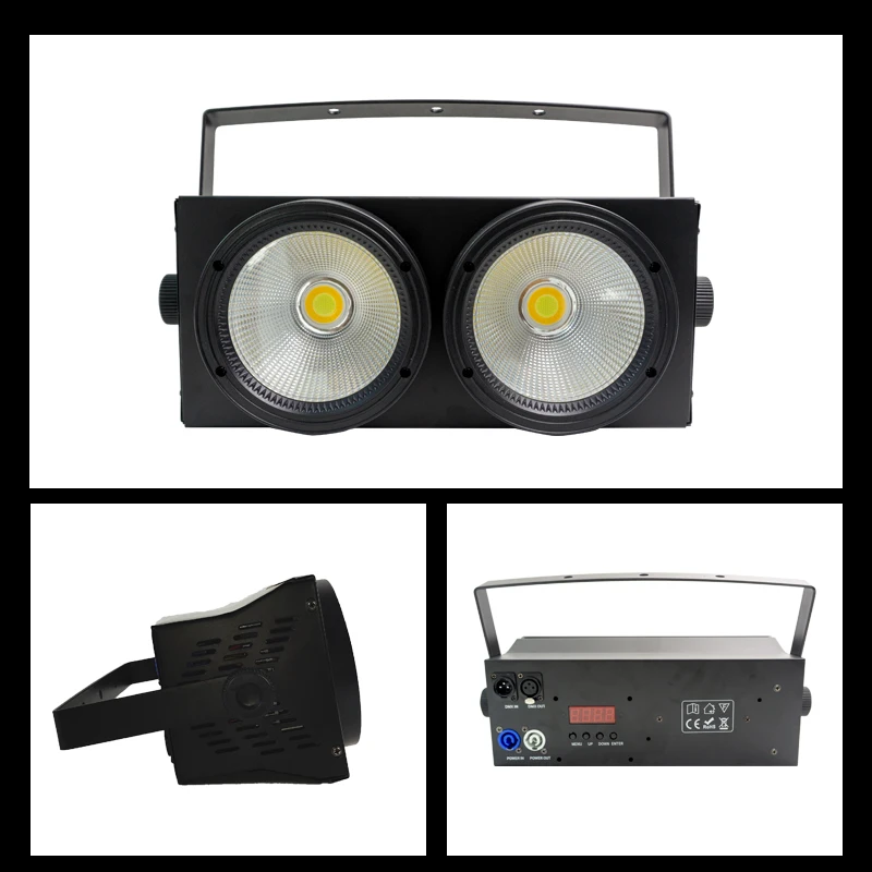 Kinusdjs Factory Supply Stage Two Eyes COB Audience Lighting 200W Warm White/Cold White LED For Stage Party vocal concert
