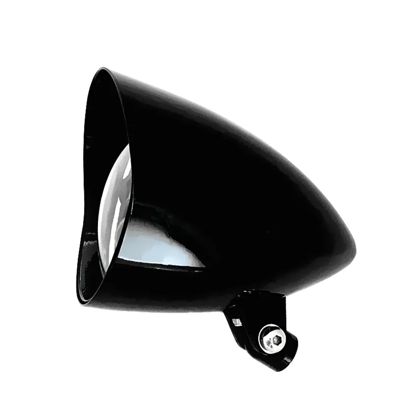 Светодиодное кольцо для мотоцикла Harley Sportster Dyna cafe racer, черная цилиндрическая фара 5,75 дюйма