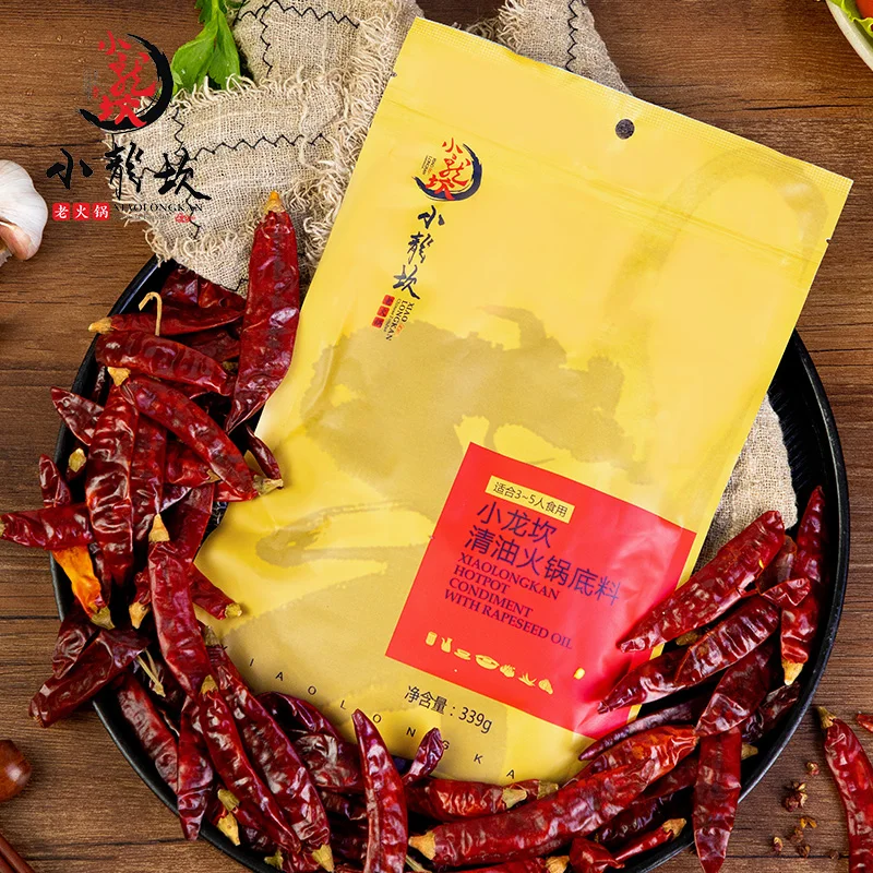 
Xiaolongkan Vegetable Oil Spicy Sichuan Hotpot Soup Base Mala Hot Pot Condiment 