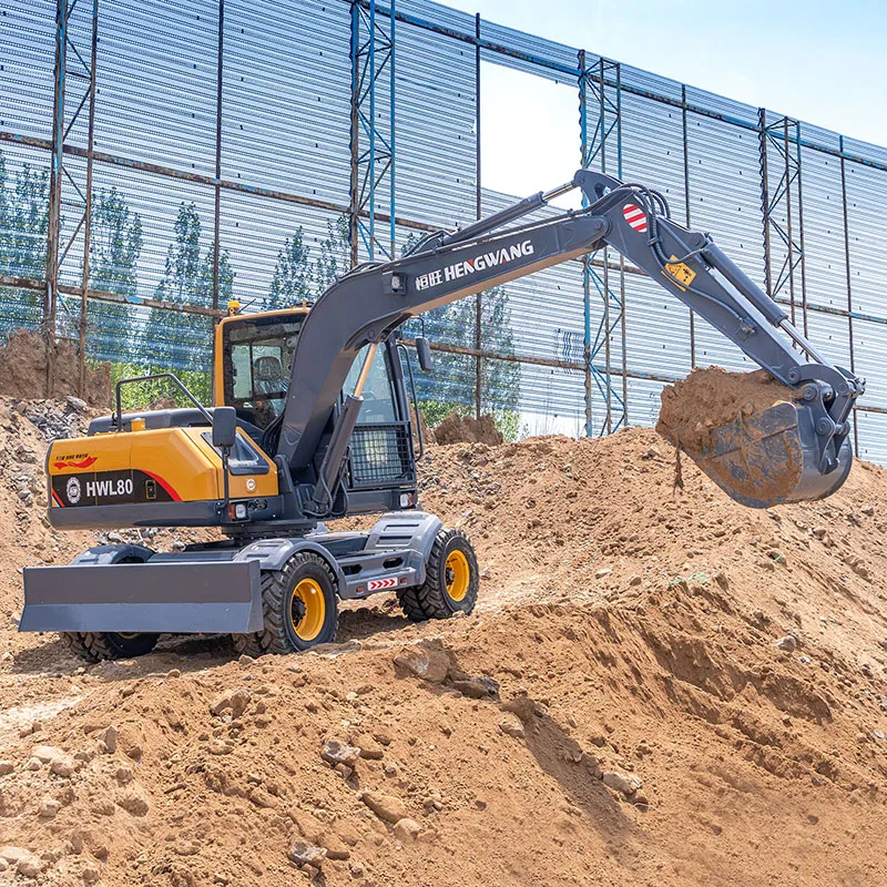 Earth-Moving Machinery Small Mini Digger 8 10 11 12 Ton Four Wheeled Wheel Excavator