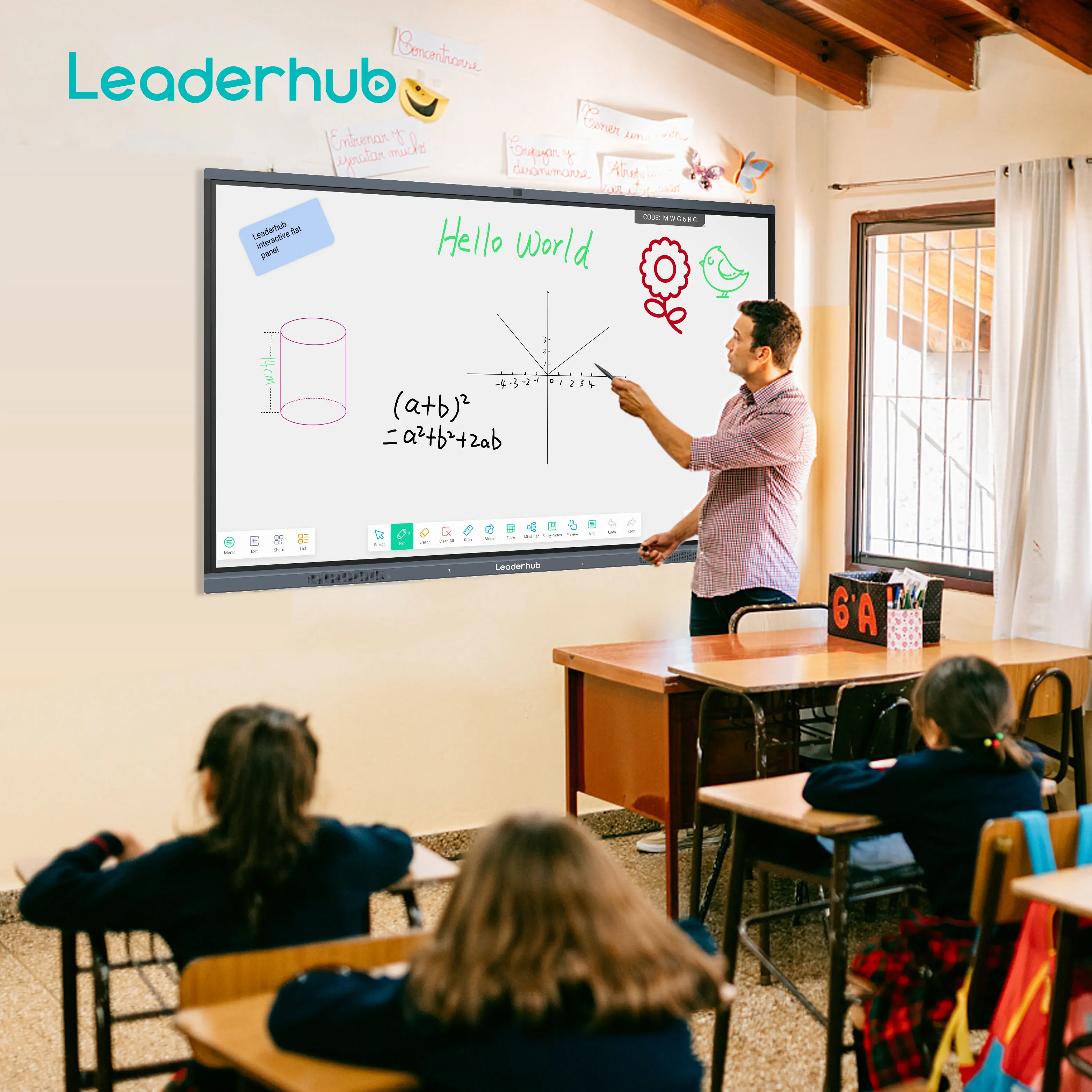Leaderhub India Dry Erase Board Interactive Boards 4k Digital Interactive Class Glass Smart Board Price Interactive Whiteboard
