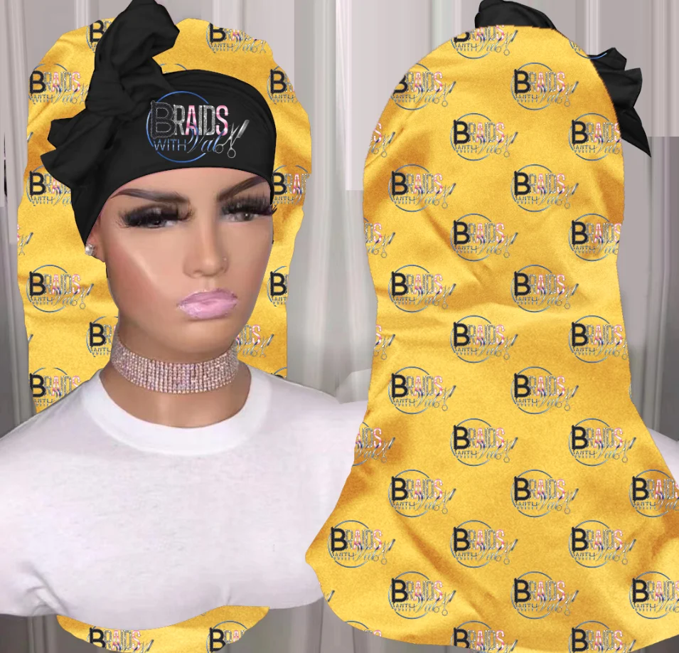 Best Selling Bonnet Satin Double Satin Lined Silk Bonnet with Custom logo Adjustable Reversible hair sleep hat bonnet