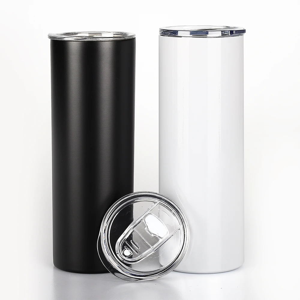 20 oz skinny sublimation tumblers wholesale bulk Stainless Steel Double Wall Vacuum Travel tumblers Customized Logo Acceptable