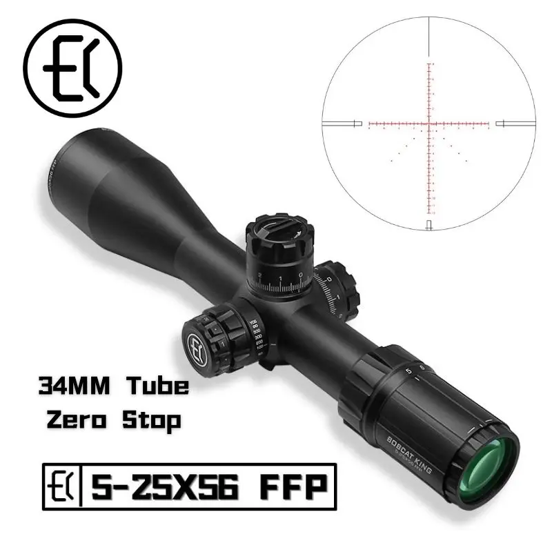 Bobcat King 5-25x56 First Focal Plane 34mm Zero Stop Tactical Scope Reticle High Quality Long Range Hunting Scope