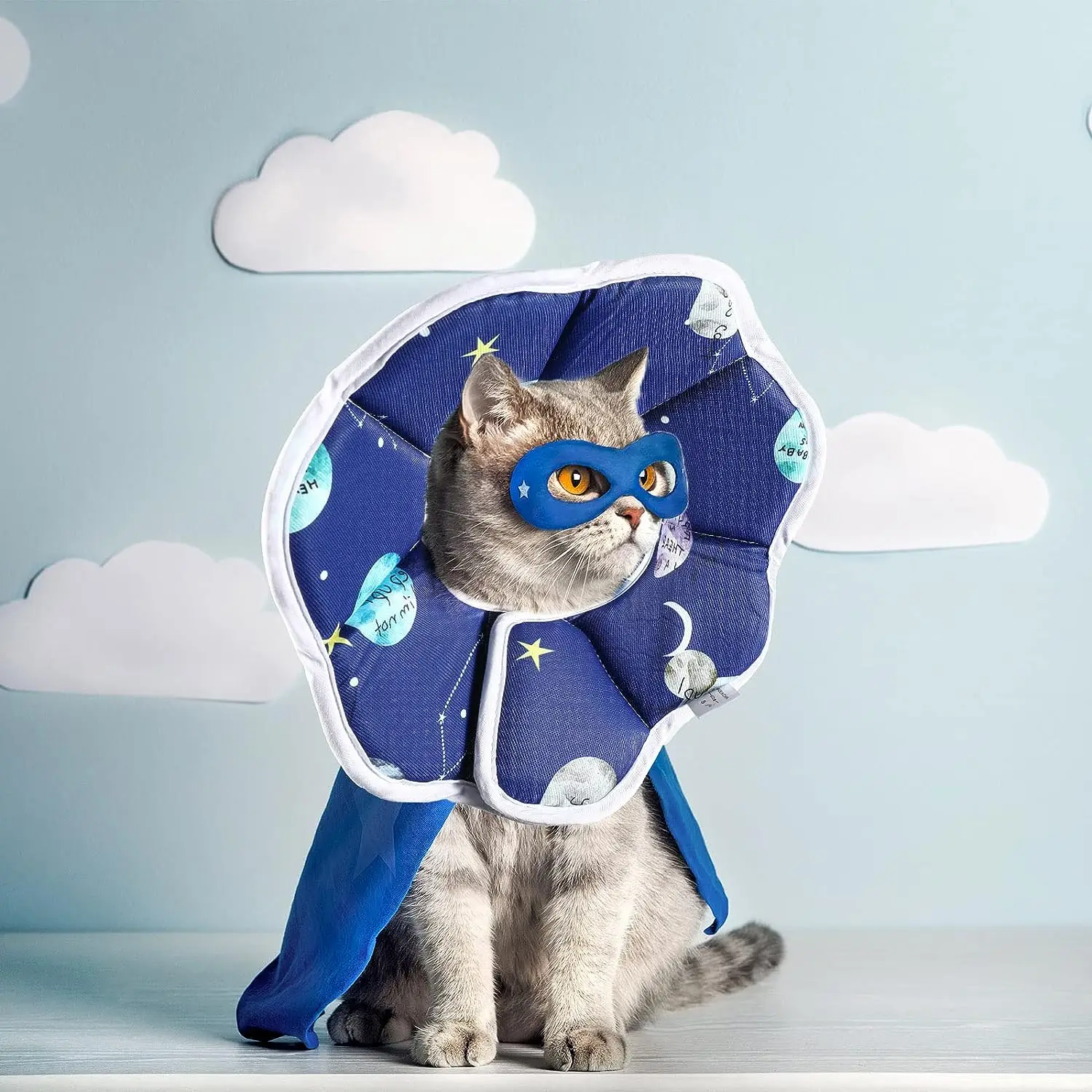 New pet  Elizabethan collar Soft cat collar Post-operation lick-resistant waterproof star cat collar