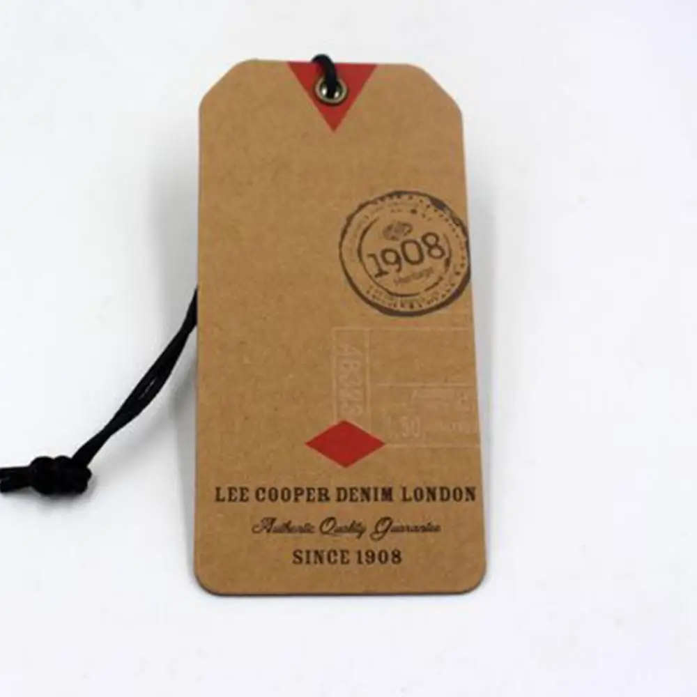 Роскошные бумажные персонализированные рельефные подвесные бирки для одежды с логотипом клиента устойчивый Индивидуальный размер индивидуальный цвет