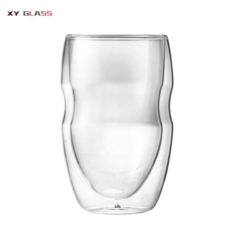 mini fancy heat resistant reusable double walled handmade thermal glass coffee cup