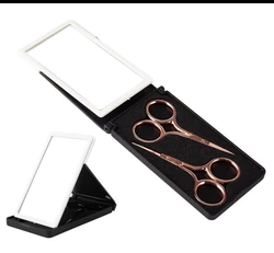 Best 2 in 1 portable pocket makeup mirror scissors 2-Piece Set Makeup Scissors