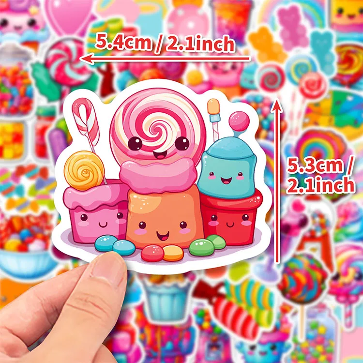 2024 Unisex Educational Waterproof sweet suger lollipop sticker DIY Toys for Children Aged 5 to 7 Years Model Toy educational
