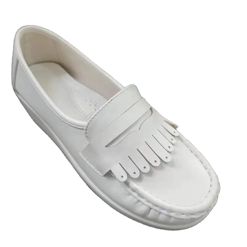 OEM & ODM China manufacturer comfortable safety nurse loafer shoes soft white women light shoes for ladies