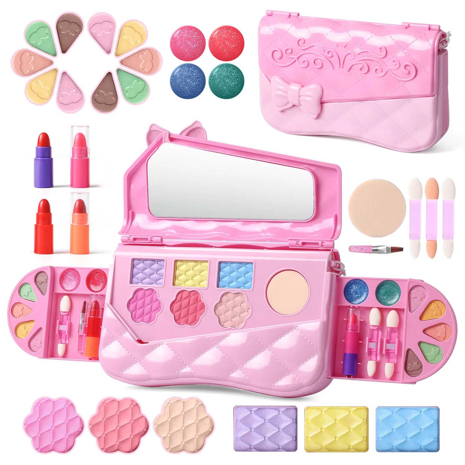 Birthday Gift Toy for Girls Play House Toy Plastic 2023 New Arrival Birthday Kids Gift Makeup for Children 5 to 7 Years 20 Set