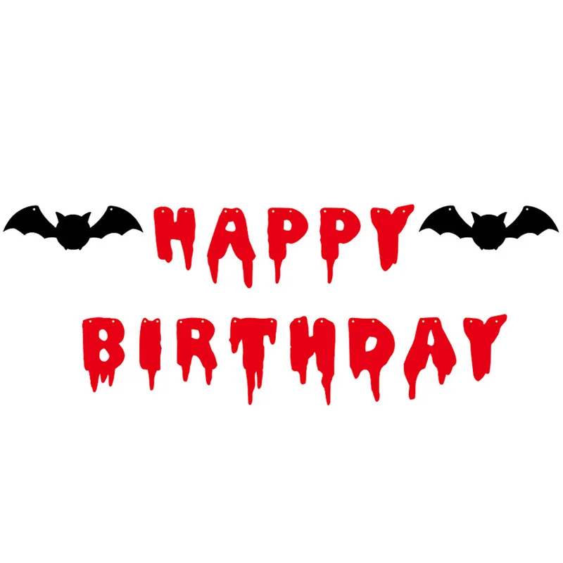 Bat Bloody Style Halloween Party House Front Door Wall Window Decorative Happy Halloween Bloody Weapon Hanging Banner
