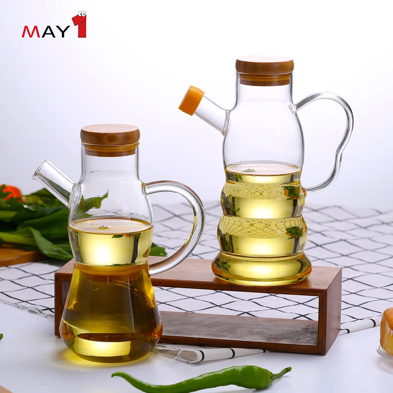Высококачественный диспенсер для масла для кухни, 30 унций, 900 мл, декоративная стеклянная бутылка для оливкового масла