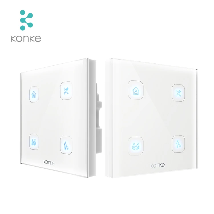 Konke smart home system zigbee 3 gang smart switch scene switch app remote control