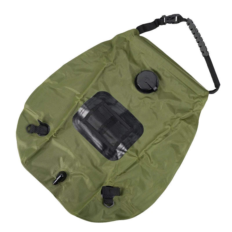 Factory OEM 20L outdoor PVC Hiking travelling Beach portable pool camping solar bath shower heating water bag