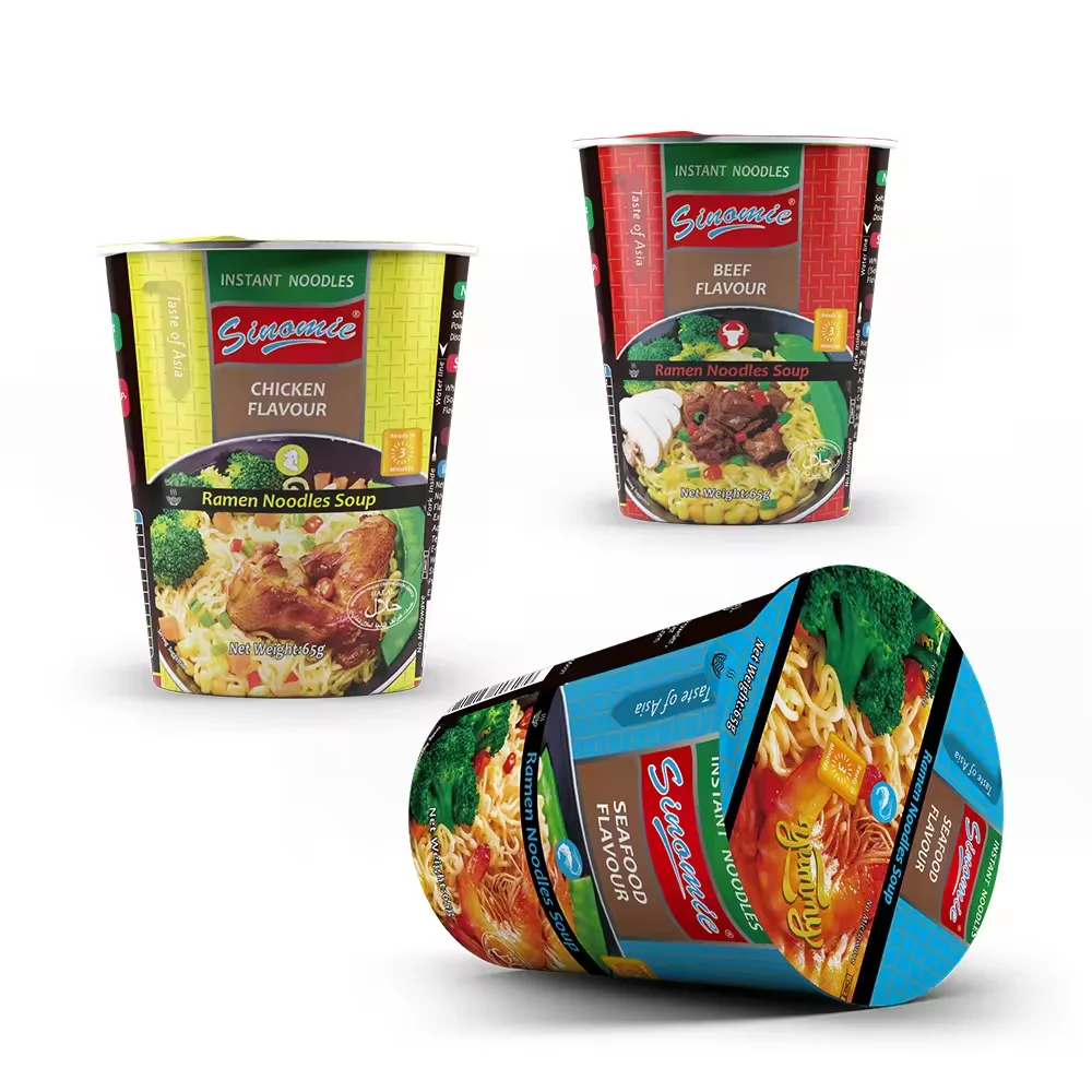 SINOMIE Manufacturer High Quality Instant Noodle Cup Ramen Seafood Cup Instant Noodles