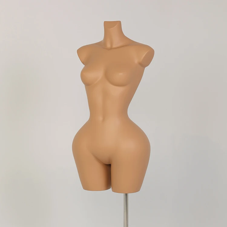 Fiberglass big hips thin waist female half body curvy bust mannequin female torso Brazilian Body Mannequin
