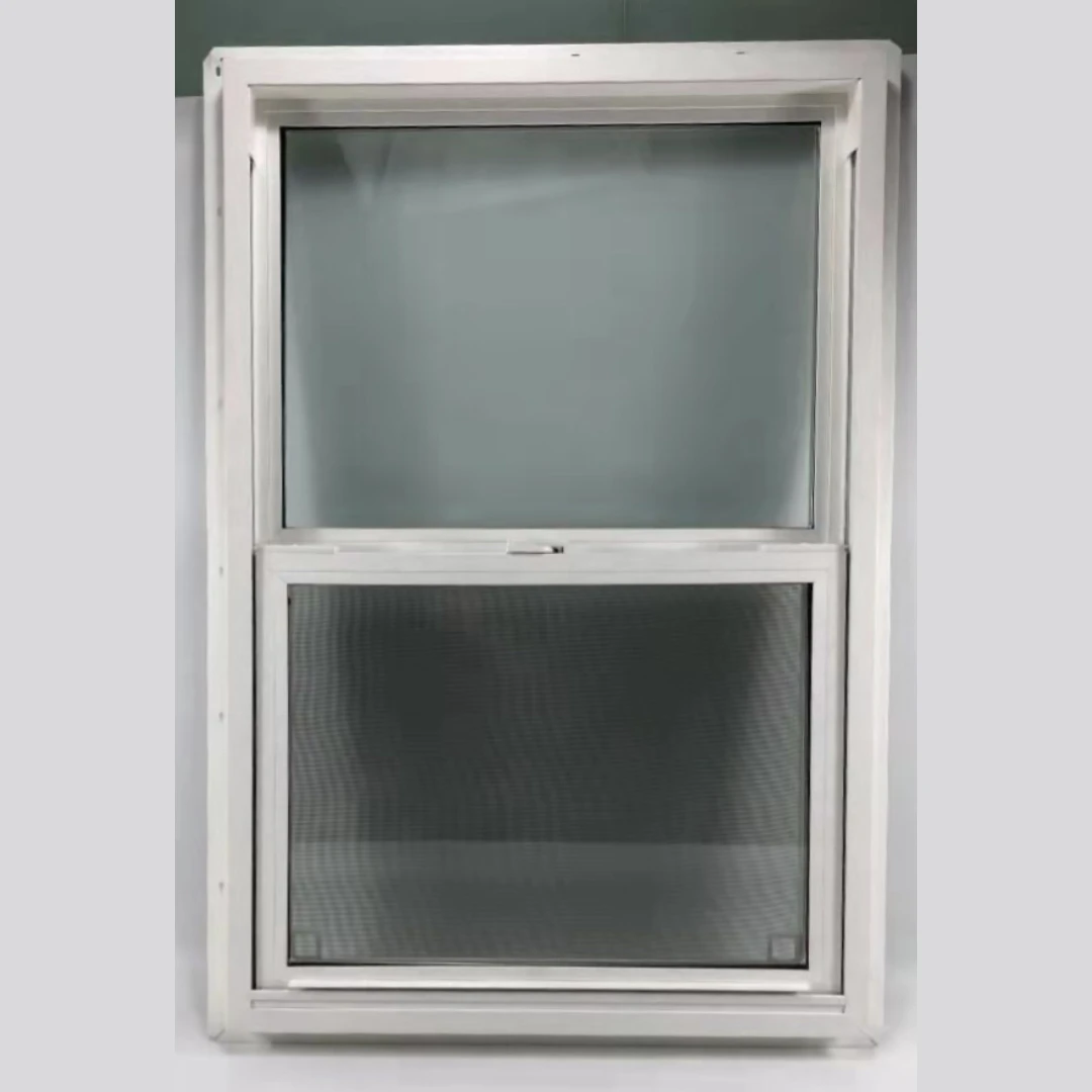 American Standard Single Hung PVC Windows with Nail Fin and Scree Mesh for House