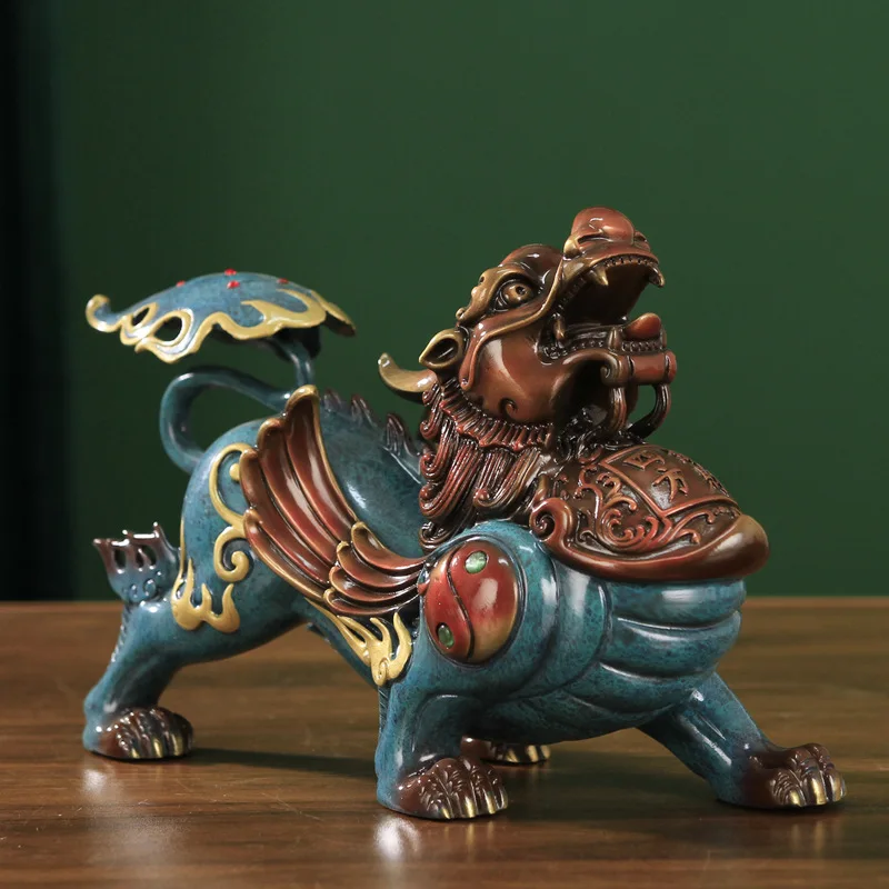 Manufacture multicolour brass wild Christmas art table top decoration modern home decor handicraft treasure animal ornaments