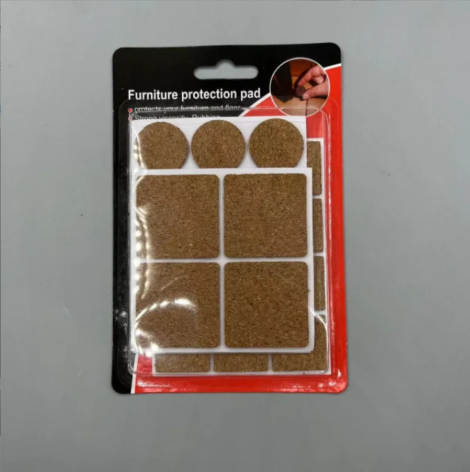 Factory customized heavy duty self adhesive furniture feet cork pads