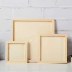 Factory Price Wooden Drawing Board Picture Frame Snowflake Mud Ultra Light Clay Photo Frame Tray Decoration