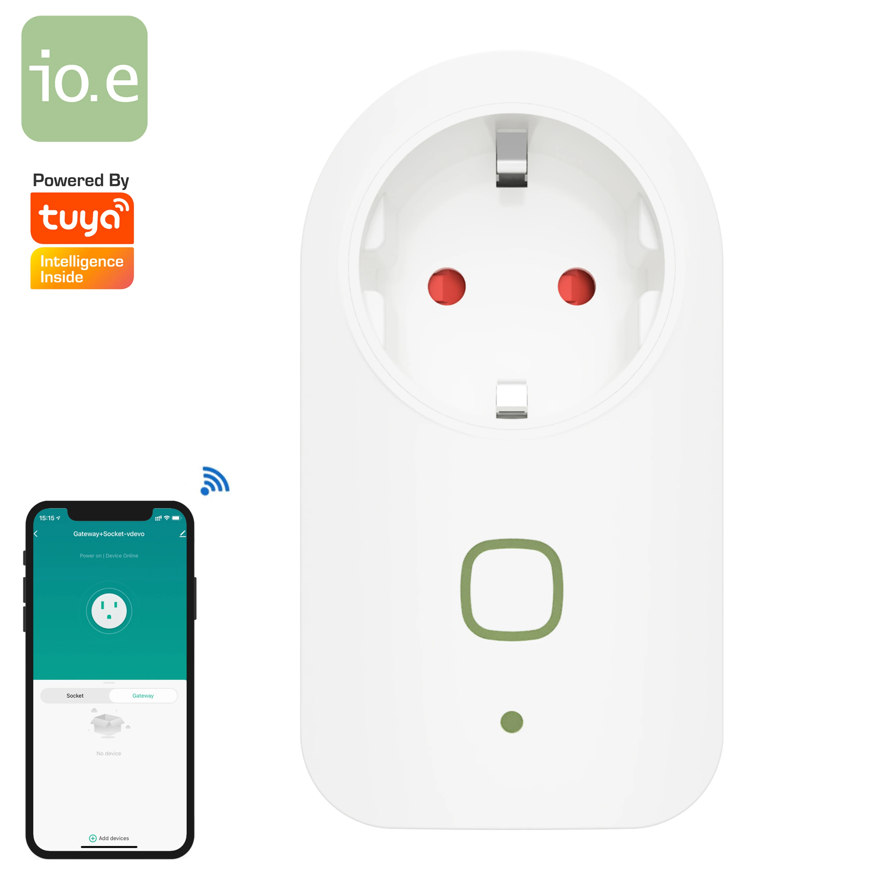 
Bluetooth Gateway Plug Socket EU Standard Smart Power Plug Tuya Alexa Google Home Voice Control 