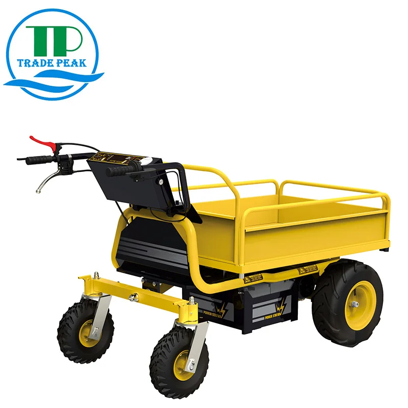 500kg electric mini dumper wheel power barrow with battery