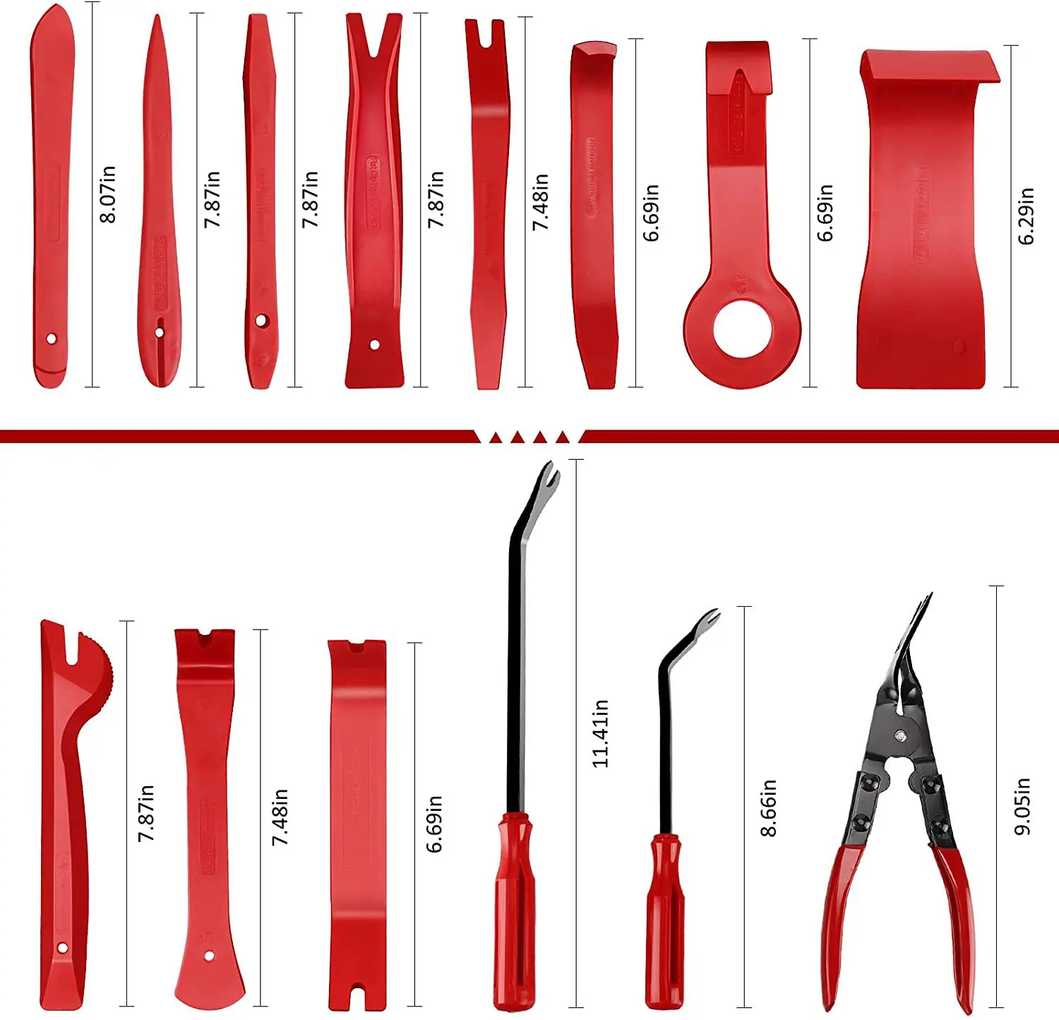 19pcs Car Trim Disassembly Tool Interior Door Clip Panel Trim Dashboard Removal Tool
