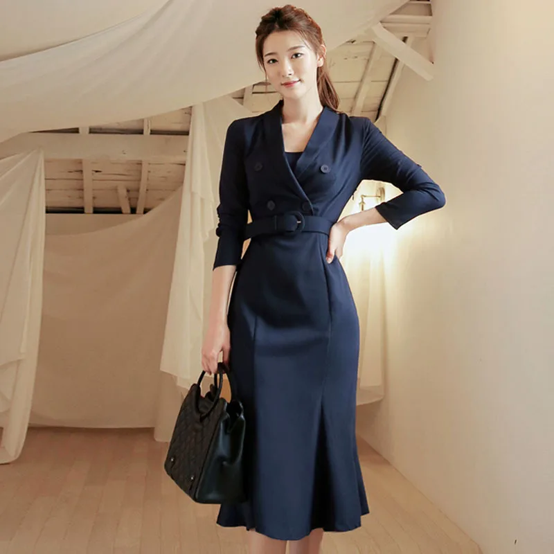 2022 spring and autumn new fashion and elegant OL office business dress women