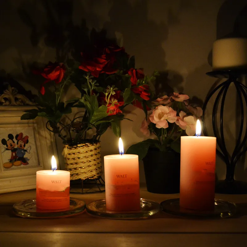 Wholesales Luxury Soy Wax Home Decor Aromatherapy Fragrance Scented Pillar Candles