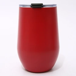 16oz Stainless Steel Double Wall Insulated Wine Tumblers Glasses with Lid Stainless Steel Reusable Coffee Cup