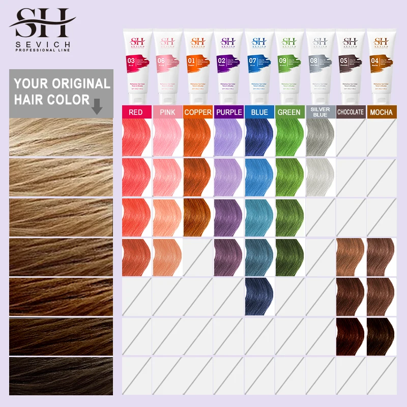 Sevich Brand Customization Organic Hair Dye Hair Color Shampoo Ammonia And Ppd Free Color Treatment Hair Mask